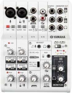 Yamaha AG06 Portable USB Powered 6 Channel Portable Recording Mixer IOS/MAC/PC